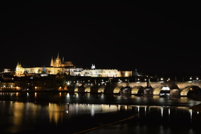 Hradčany during nighttime