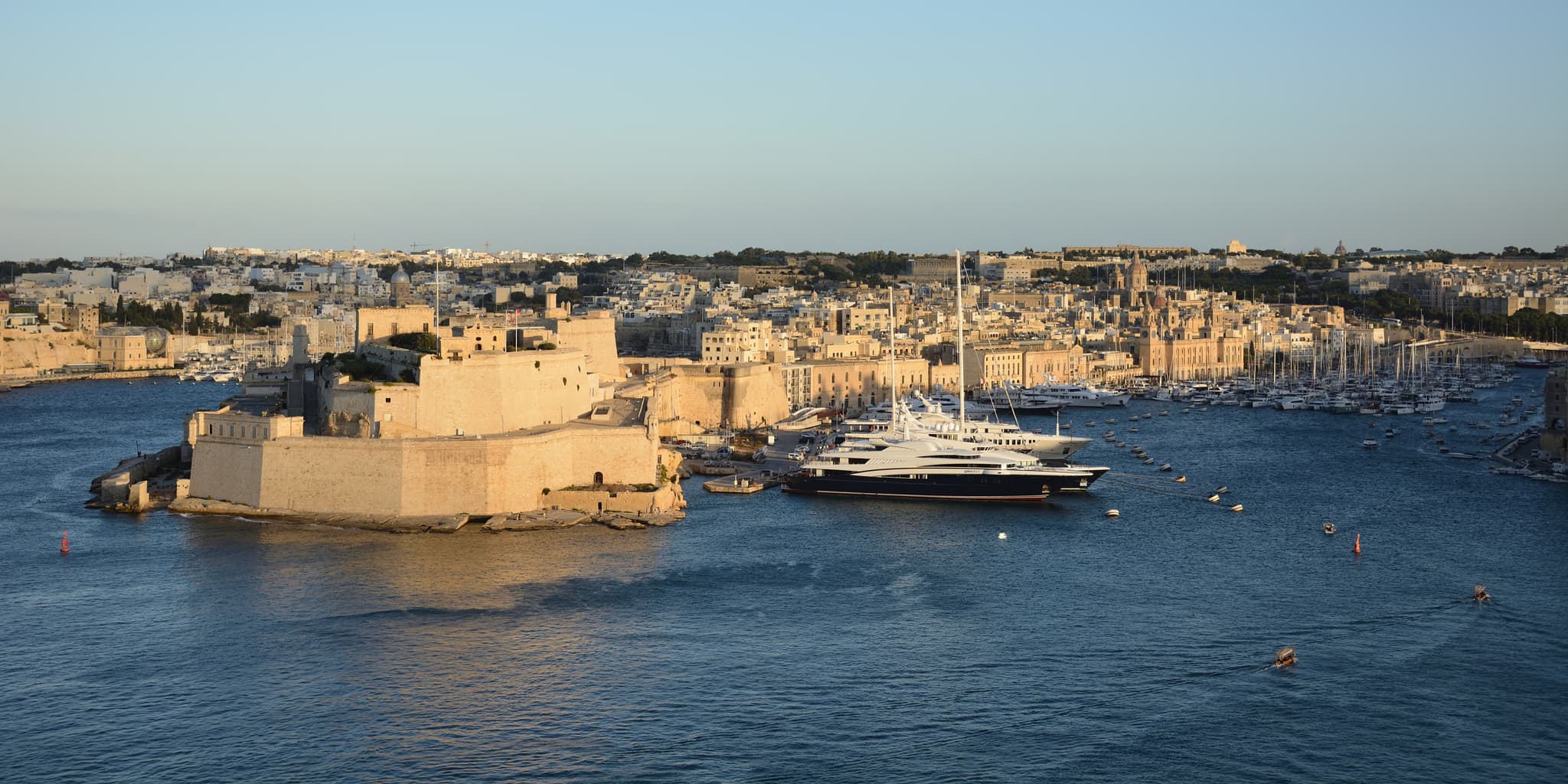 Evening view over the Three Cities
