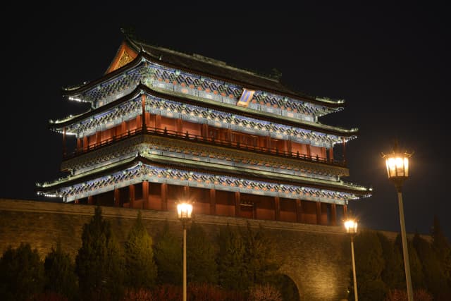 Zhengyangmen gatehouse tower in Beijing