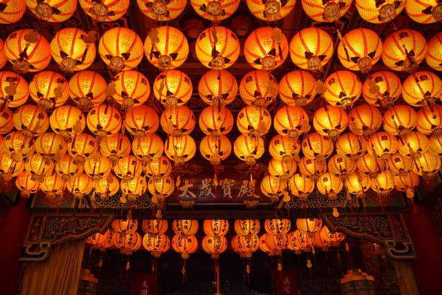 Lanterns at a temple