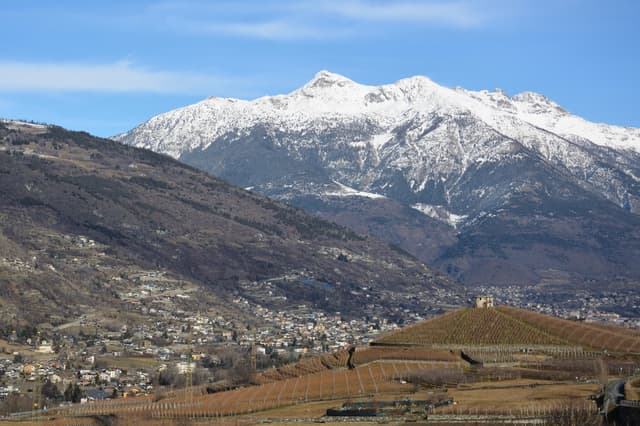 Aosta valley in winter