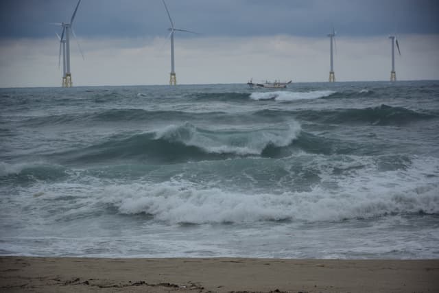 Rough sea at Jeju Strait