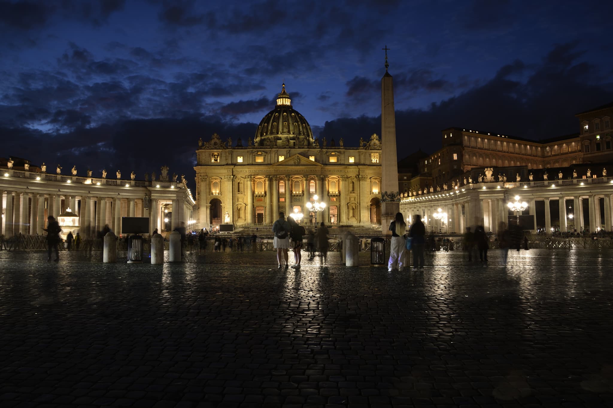 St. Peter's Basilica at night