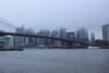 Brooklyn bridge in fog
