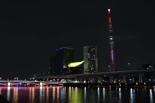 Tokyo Skytree and the Asahi Flame